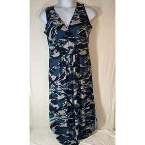 WOOSEA Women Sleeveless Deep V Neck Loose Long Maxi Dress XXL Flowers